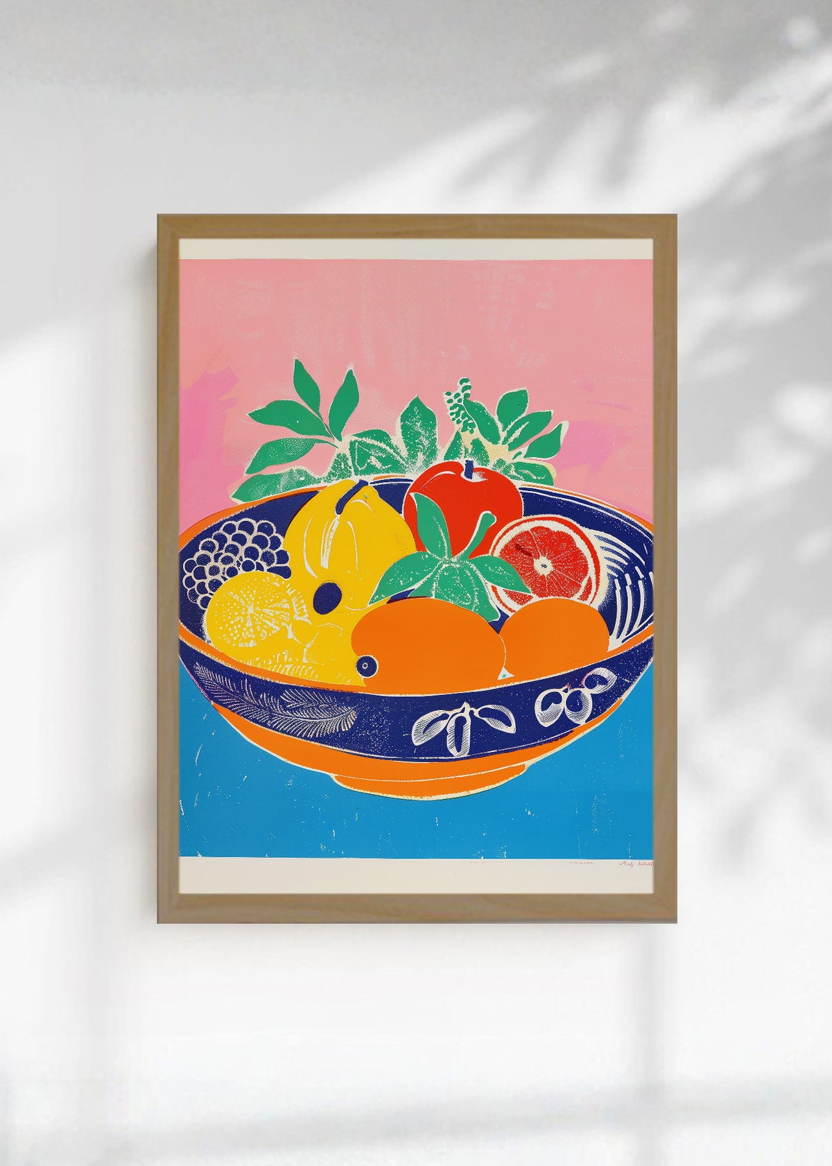Cuadro Decorativo Trendy, Bol Frutas Azul Rosa
