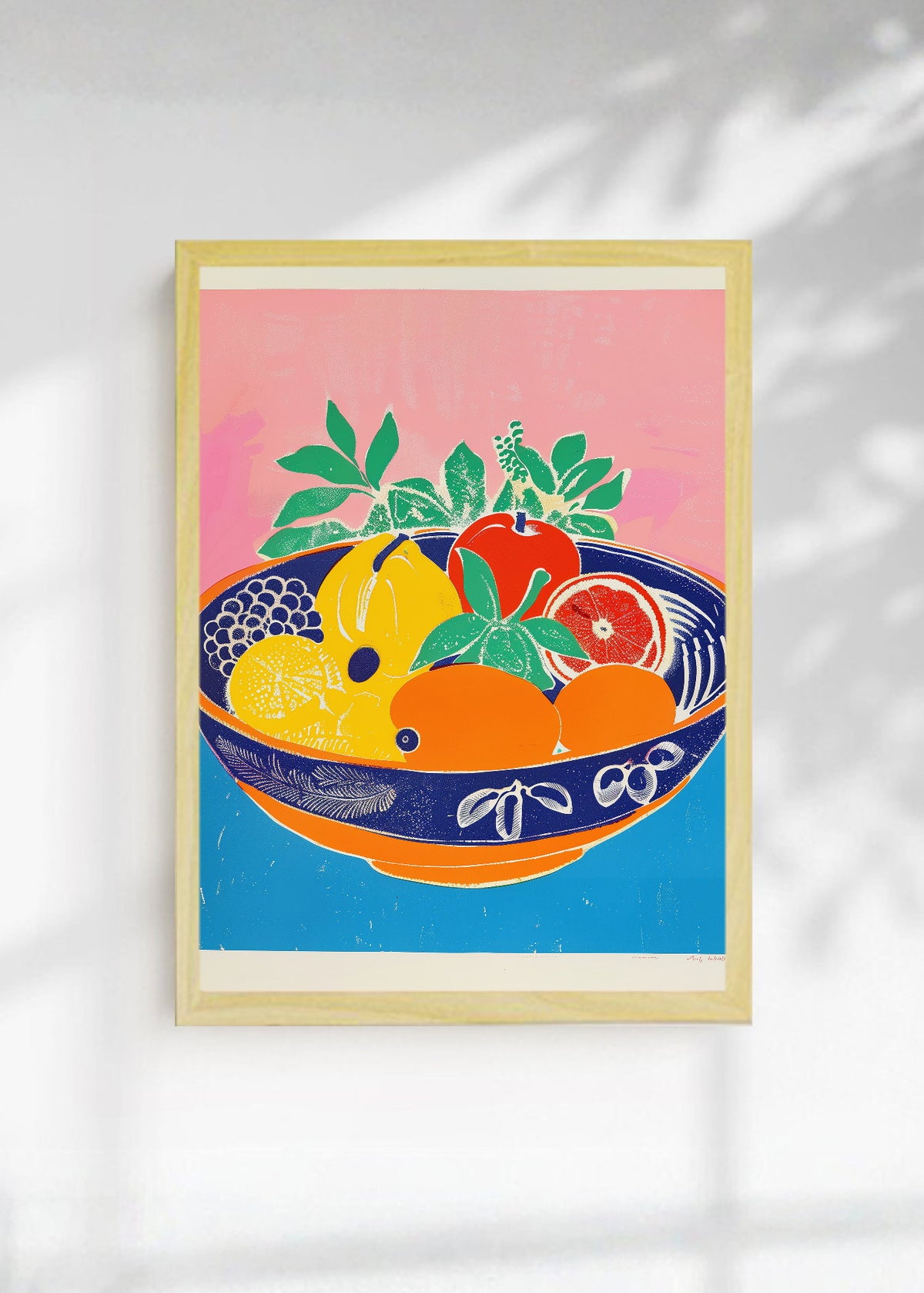 Cuadro Decorativo Trendy, Bol Frutas Azul Rosa