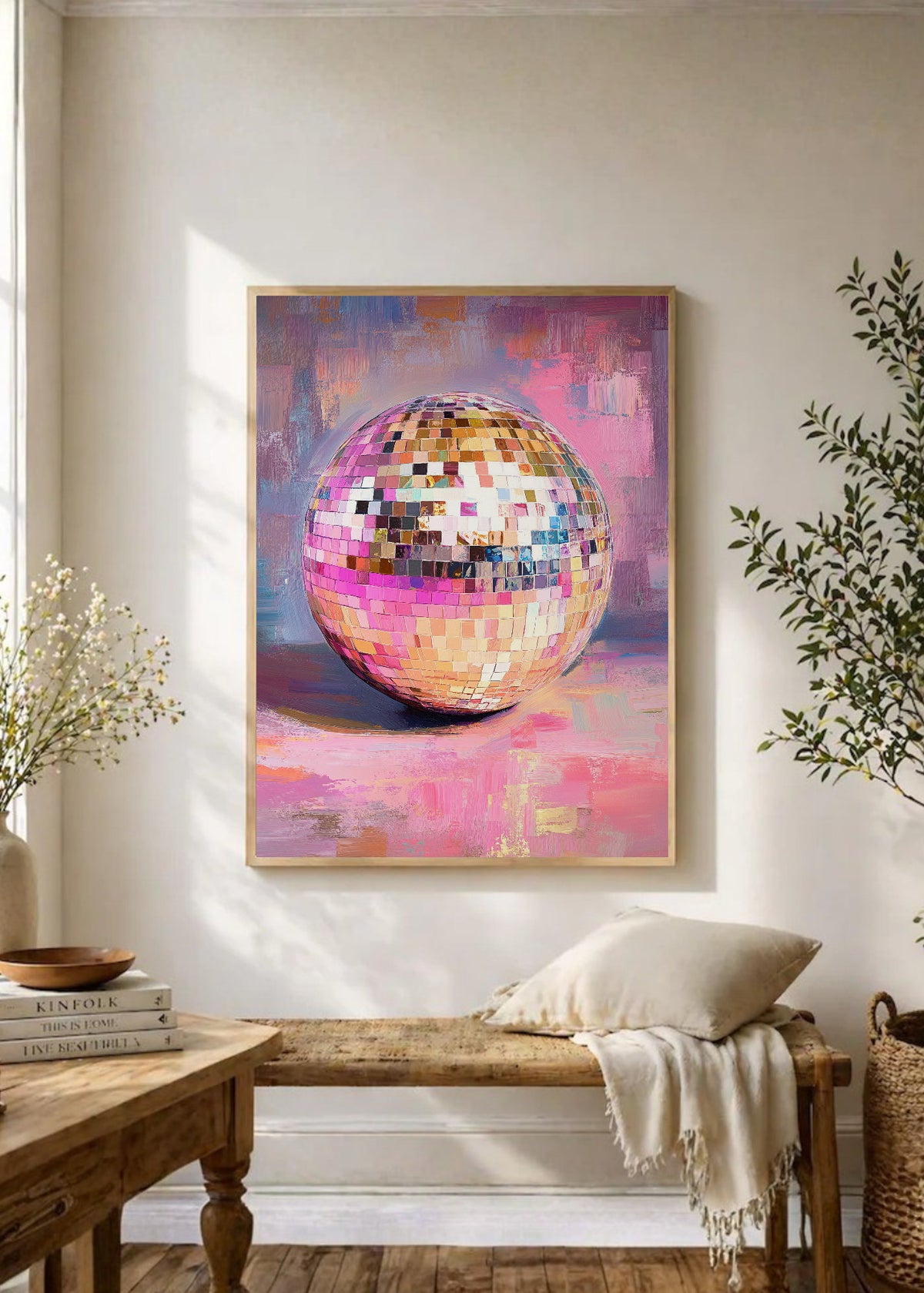 Cuadro Decorativo Trendy, Bola Disco Multicolor
