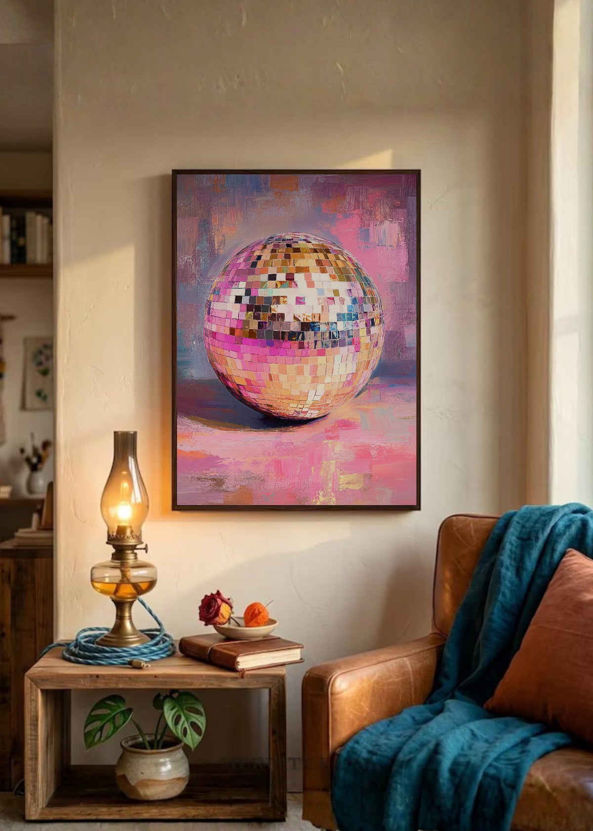 Cuadro Decorativo Trendy, Bola Disco Multicolor