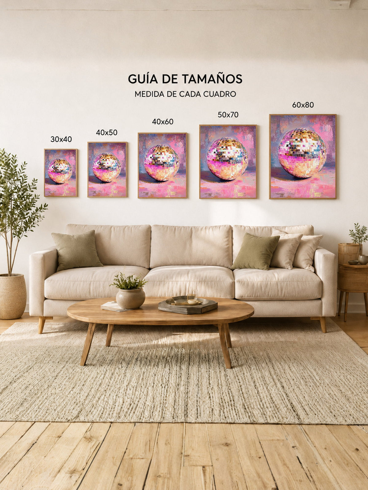 Cuadro Decorativo Trendy, Bola Disco Multicolor