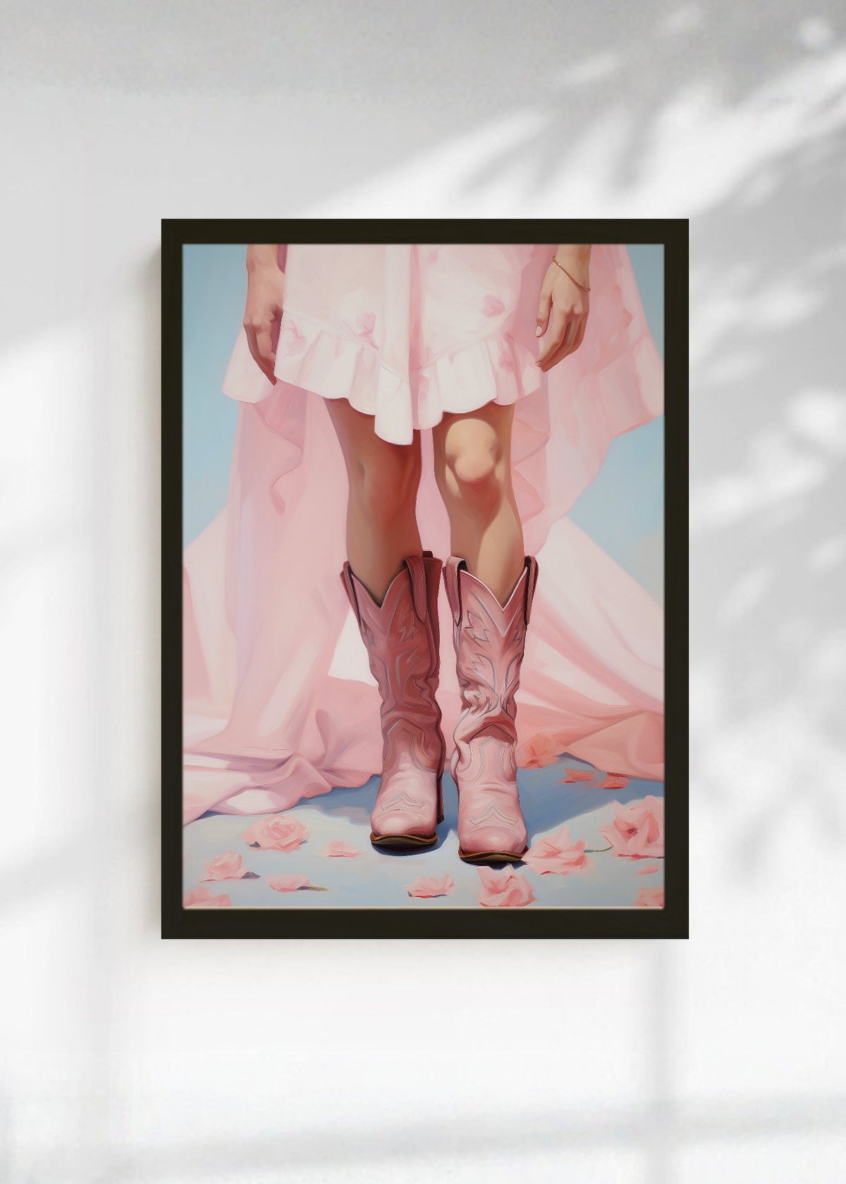 Cuadro Decorativo Trendy, Botas Texanas Vestido Rosa