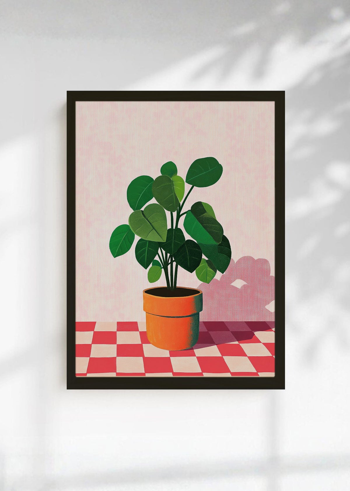 Cuadro Decorativo Trendy, Cactus Flores Rojas Crema