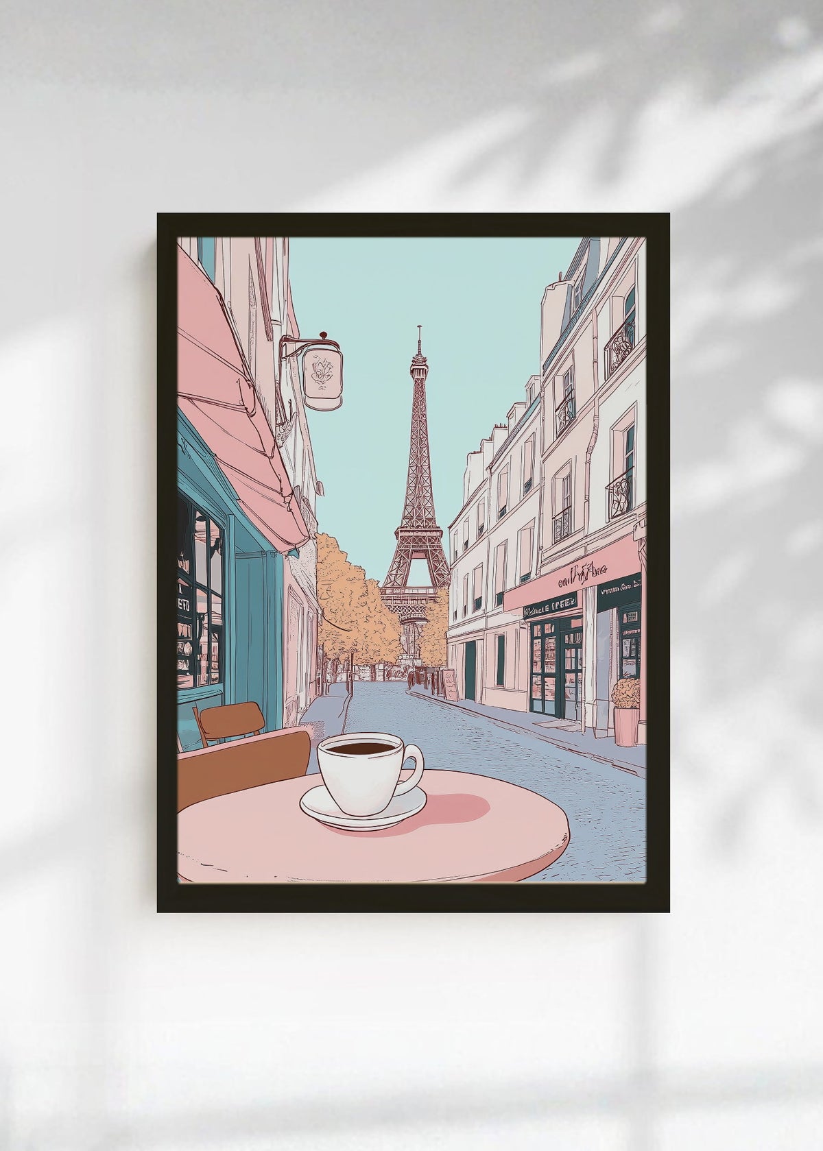 Cuadro Decorativo Trendy, Calle París Torre Eiffel Café