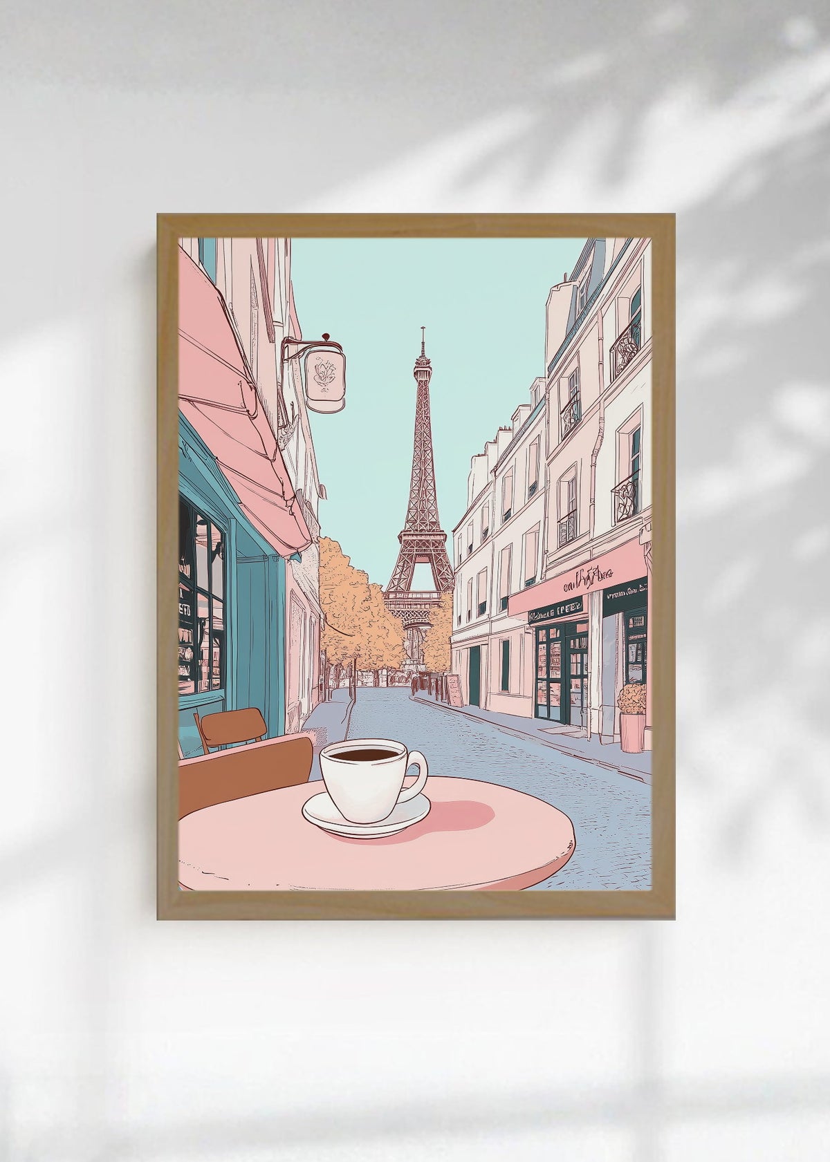 Cuadro Decorativo Trendy, Calle París Torre Eiffel Café