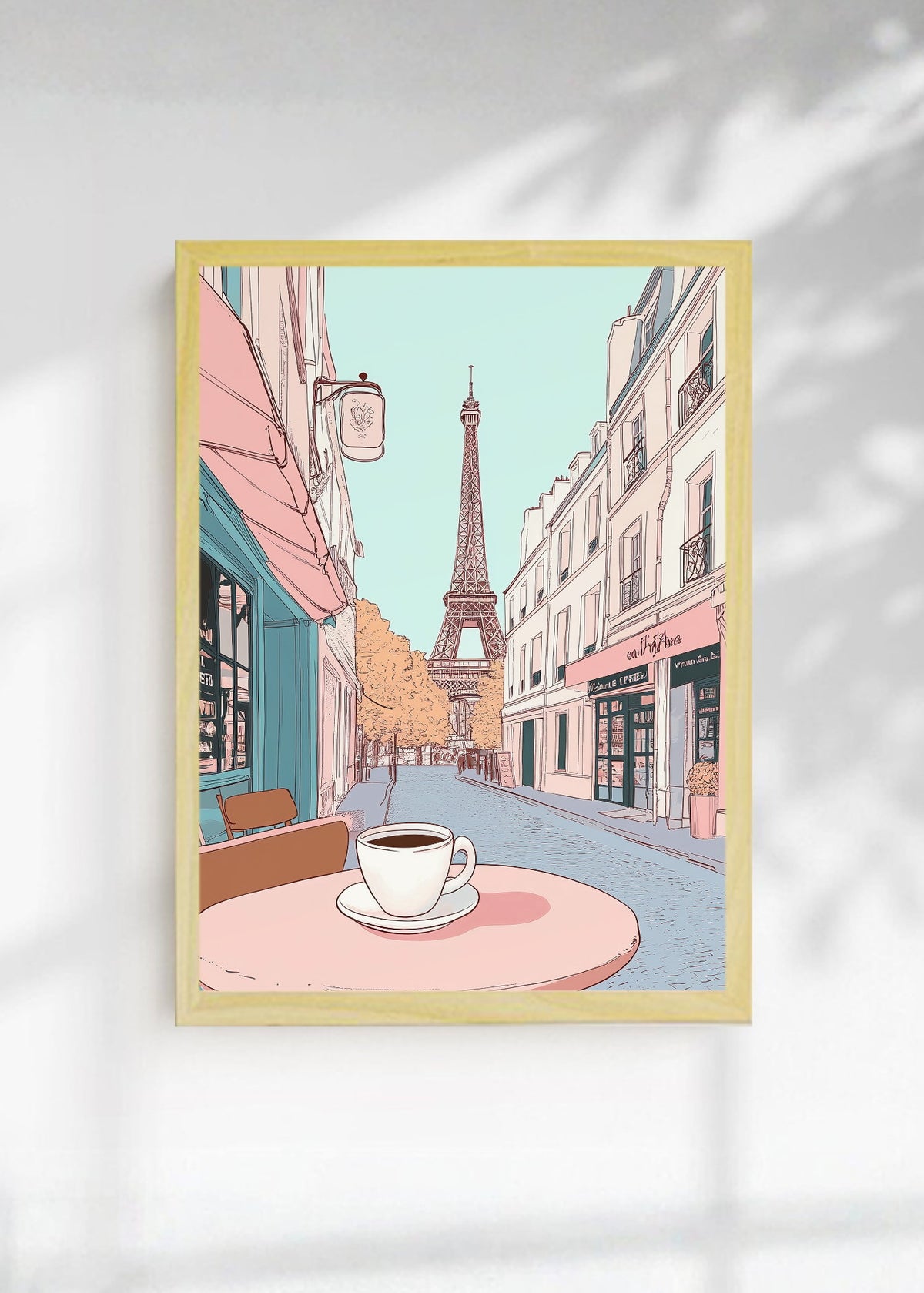 Cuadro Decorativo Trendy, Calle París Torre Eiffel Café