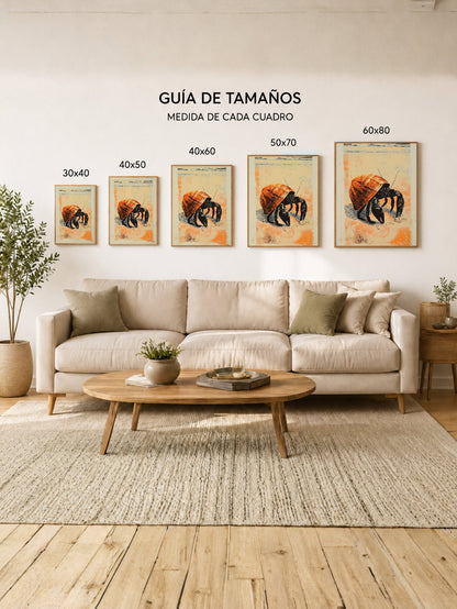 Cuadro Decorativo Trendy, Cangrejo Ermitaño Arena