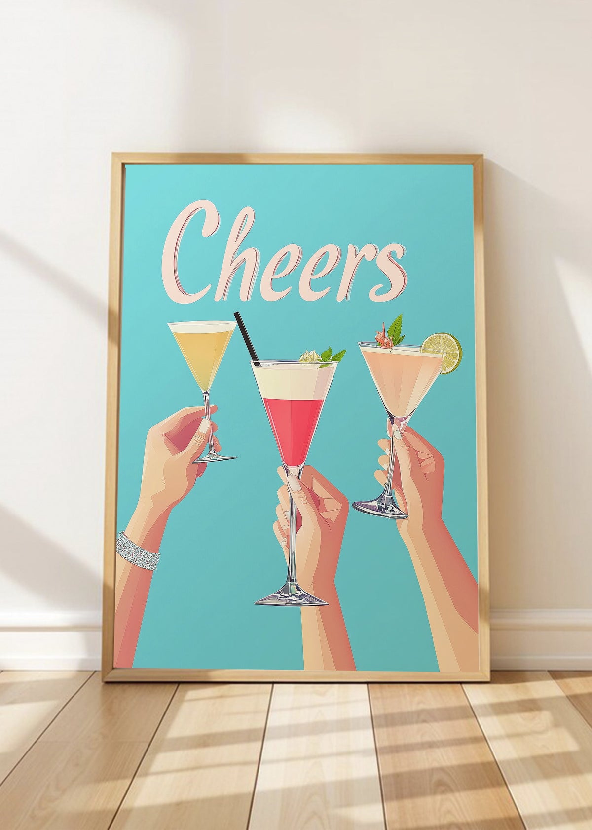 Cuadro Decorativo Trendy, Cheers Cocteles Brindis Celeste
