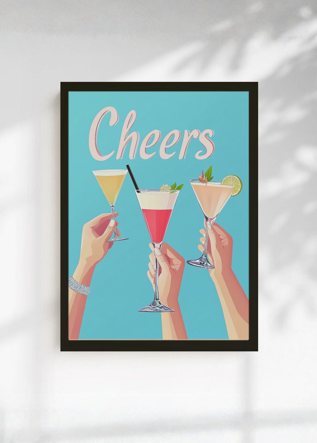 Cuadro Decorativo Trendy, Cheers Cocteles Brindis Celeste