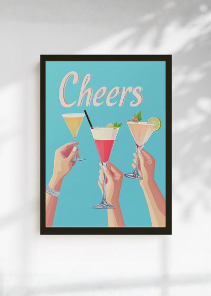 Cuadro Decorativo Trendy, Cheers Cocteles Brindis Celeste