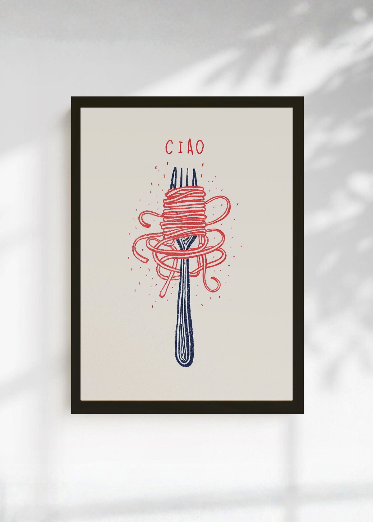 Cuadro Decorativo Trendy, Ciao Pasta Tenedor Rosa