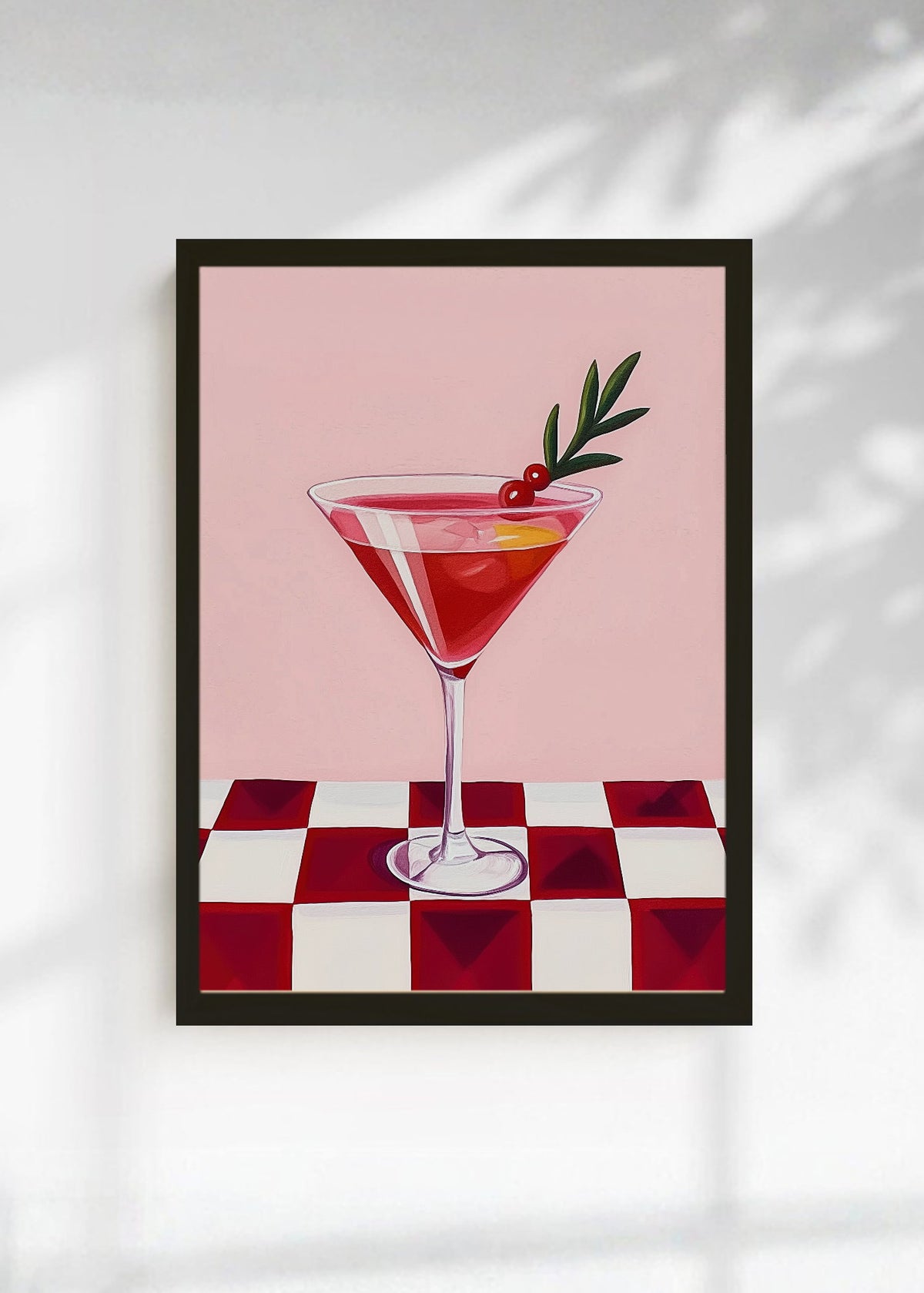 Cuadro Decorativo Trendy, Coctel Cosmopolitan Damero