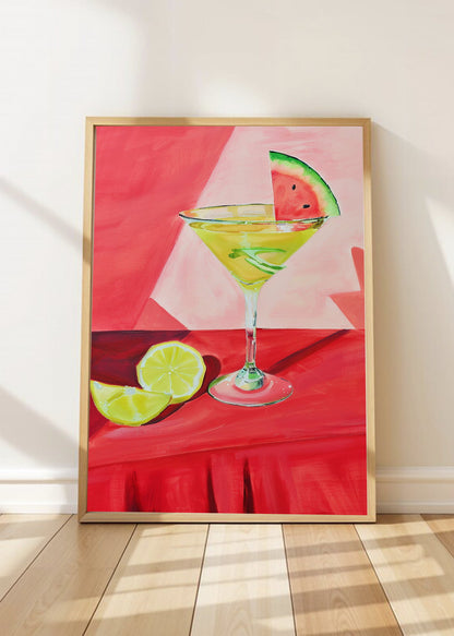 Cuadro Decorativo Trendy, Coctel Sandia Rojo Verde