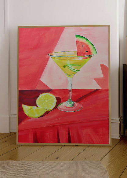 Cuadro Decorativo Trendy, Coctel Sandia Rojo Verde