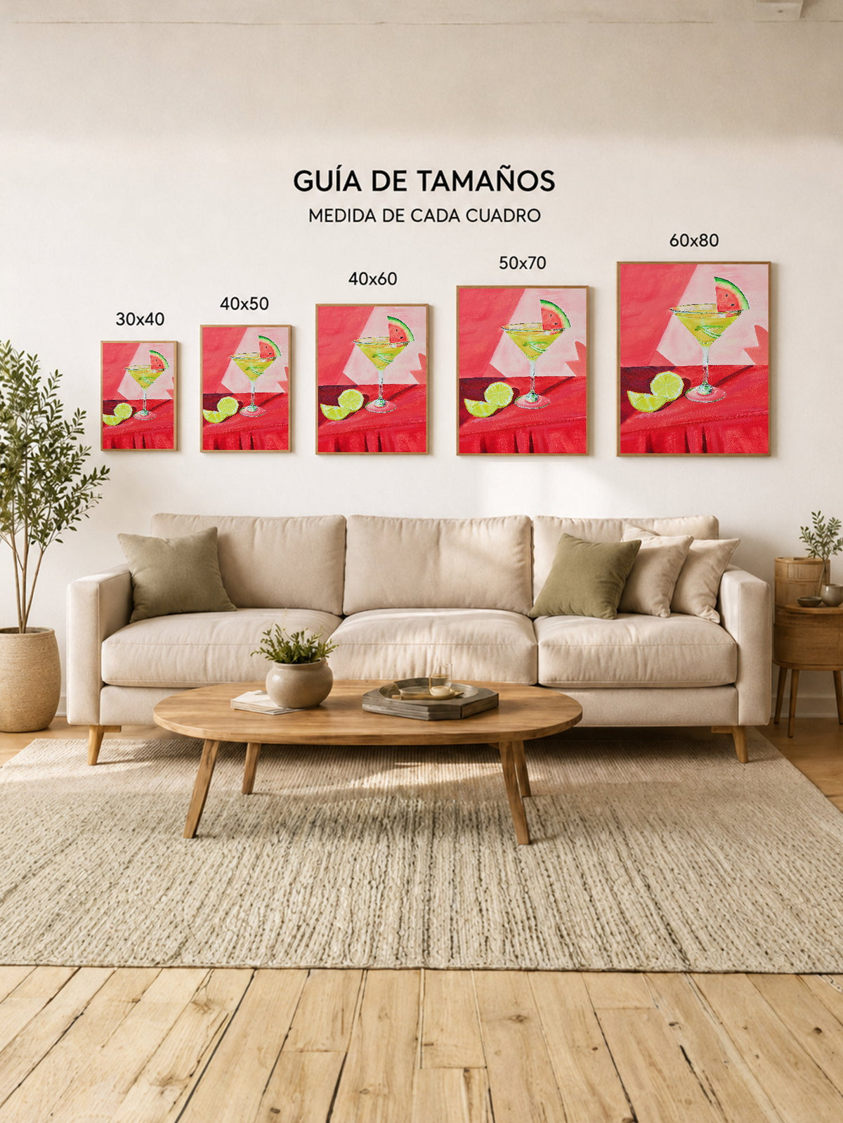Cuadro Decorativo Trendy, Coctel Sandia Rojo Verde