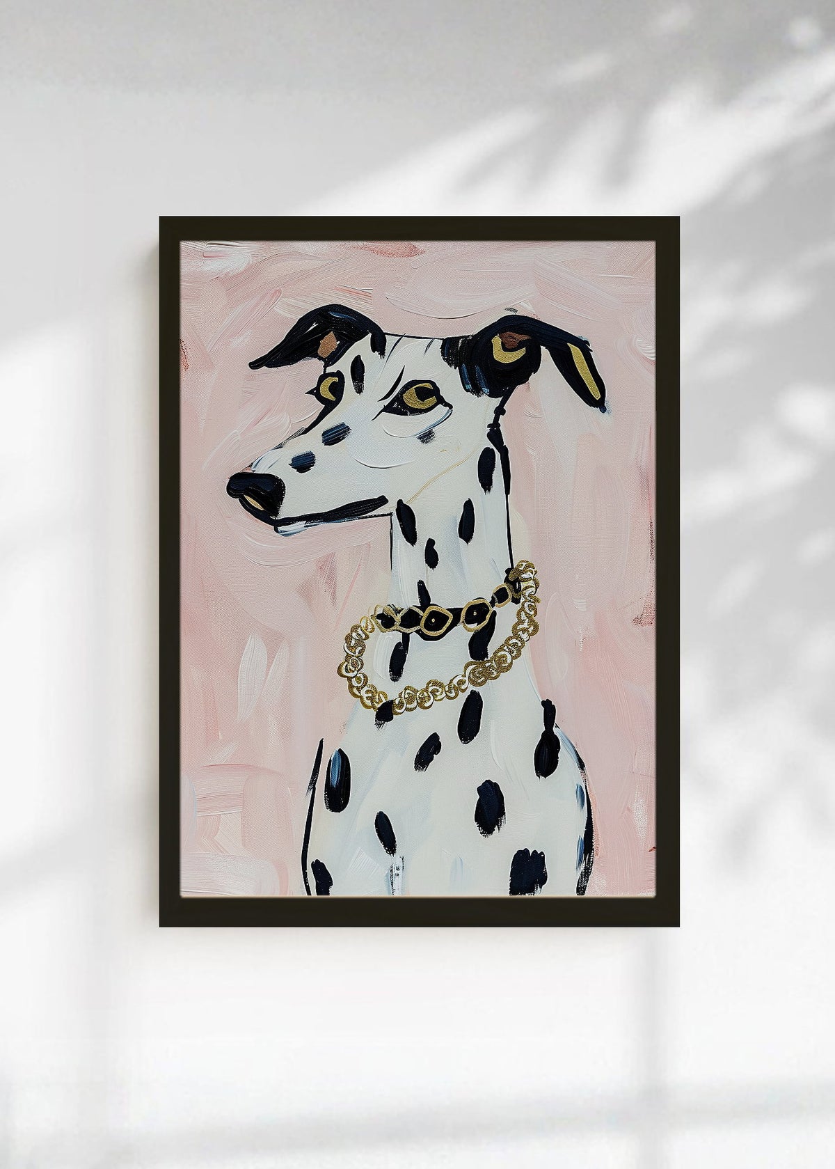 Cuadro Decorativo Trendy, Dálmata Collar Perlas Crema