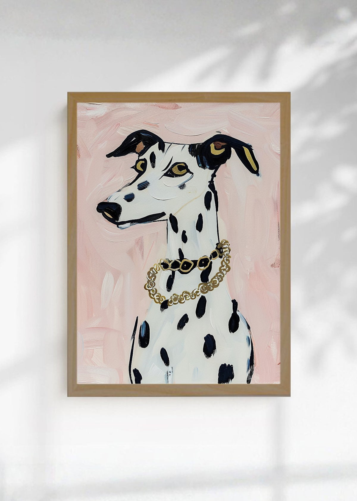 Cuadro Decorativo Trendy, Dálmata Collar Perlas Crema