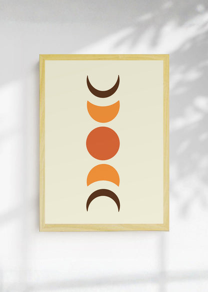 Cuadro Decorativo Trendy, Fases Luna Terracota Oliva