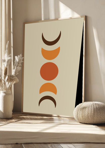 Cuadro Decorativo Trendy, Fases Luna Terracota Oliva