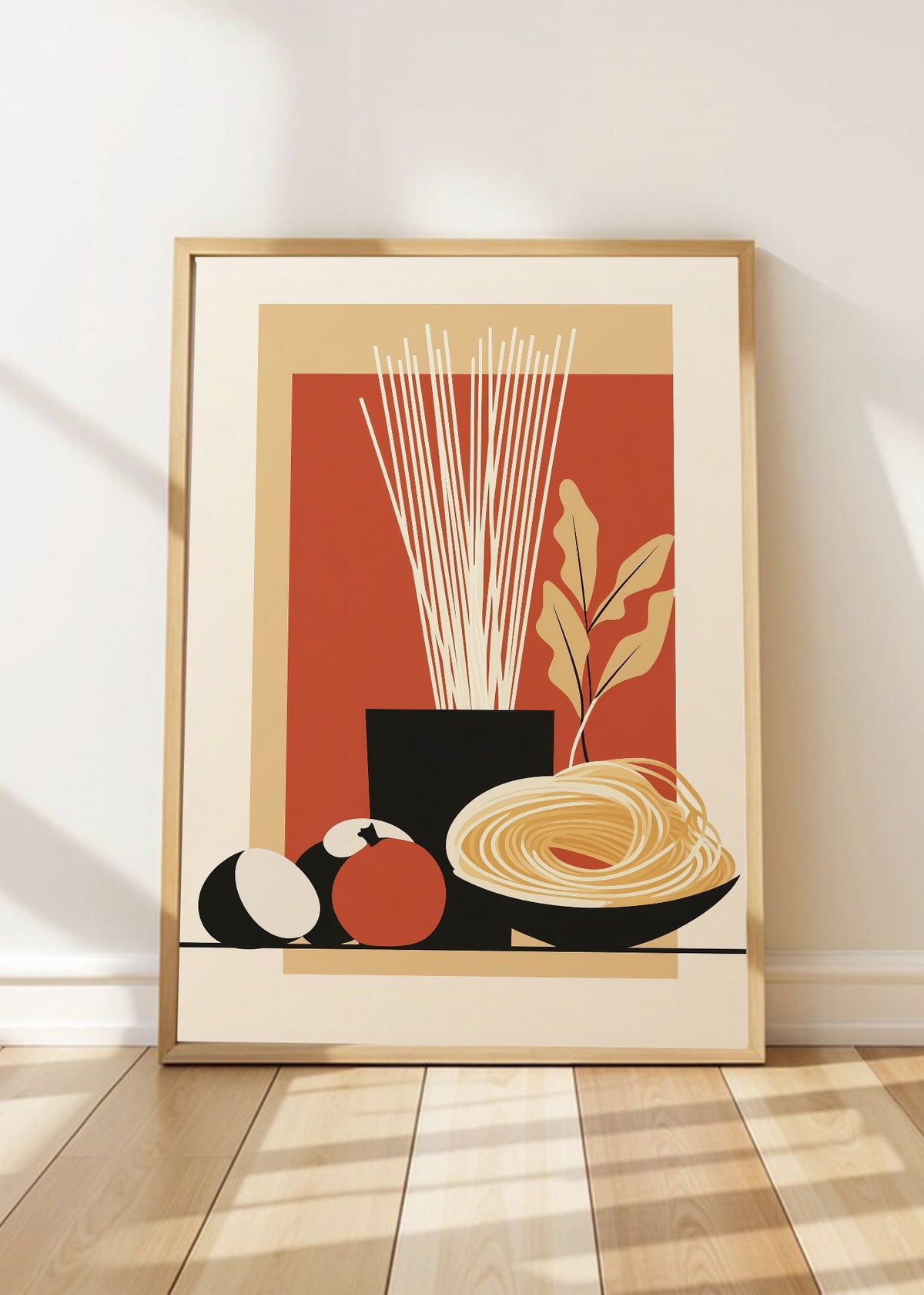 Cuadro Decorativo Trendy, Fideos Bodegón Terracota