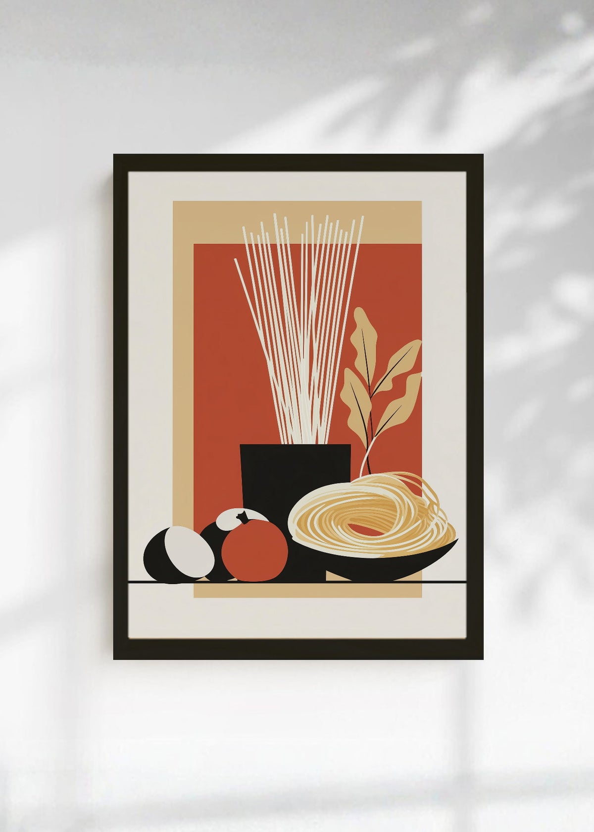 Cuadro Decorativo Trendy, Fideos Bodegón Terracota