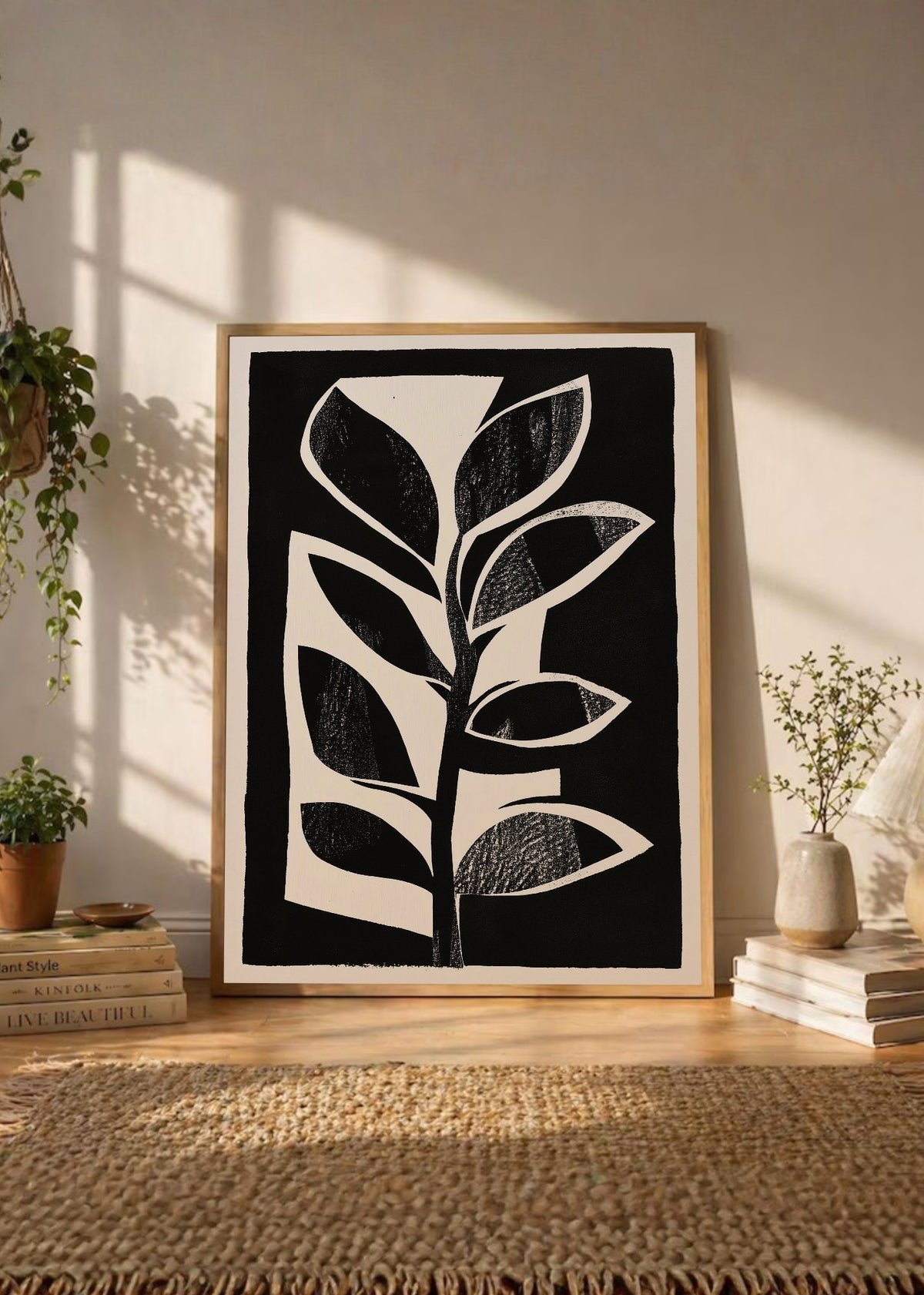 Cuadro Decorativo Trendy, Flores Jarrón Turquesa Rosa