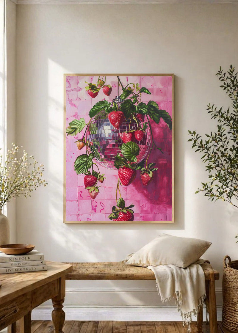 Frutillas Bola Disco Rosa
