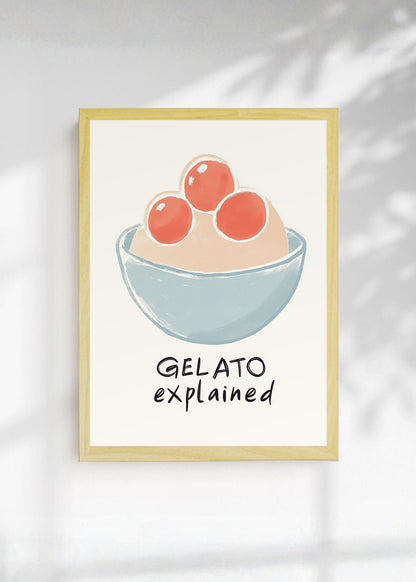 Cuadro Decorativo Trendy, Gelato explained Minimal