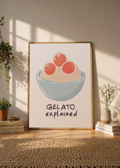 Cuadro Decorativo Trendy, Gelato explained Minimal
