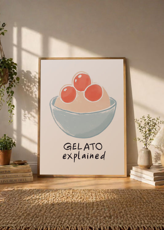 Cuadro Decorativo Trendy, Gelato explained Minimal