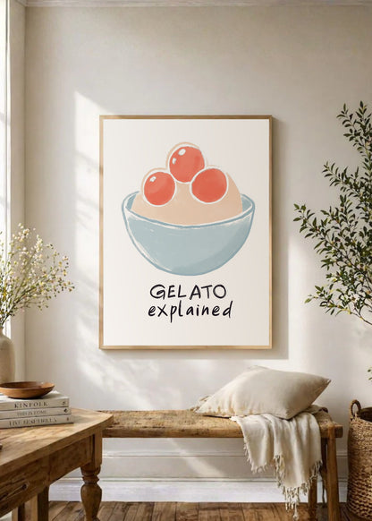 Cuadro Decorativo Trendy, Gelato explained Minimal
