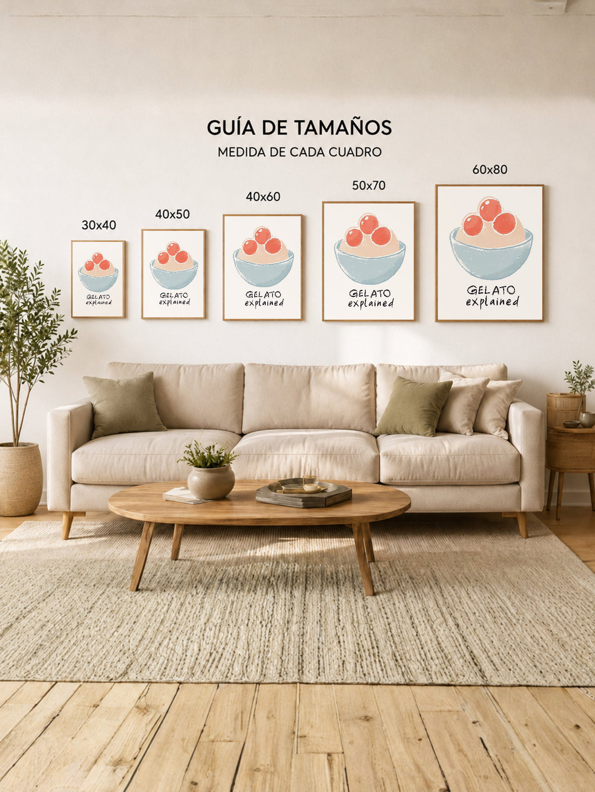 Cuadro Decorativo Trendy, Gelato explained Minimal