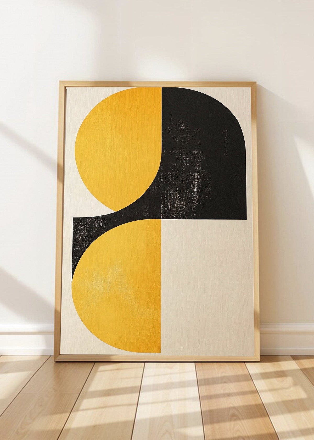 Cuadro Decorativo Trendy, Geométrico Amarillo Negro III