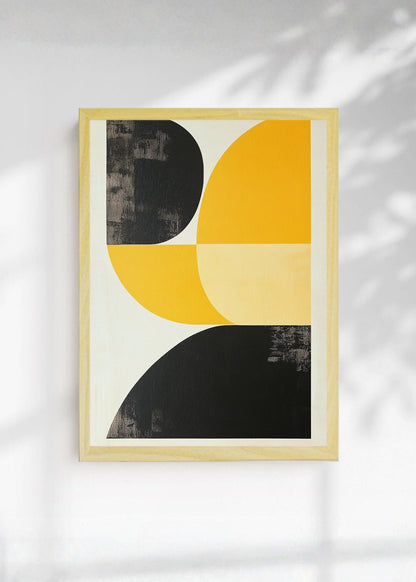 Cuadro Decorativo Trendy, Geométrico Amarillo Negro II