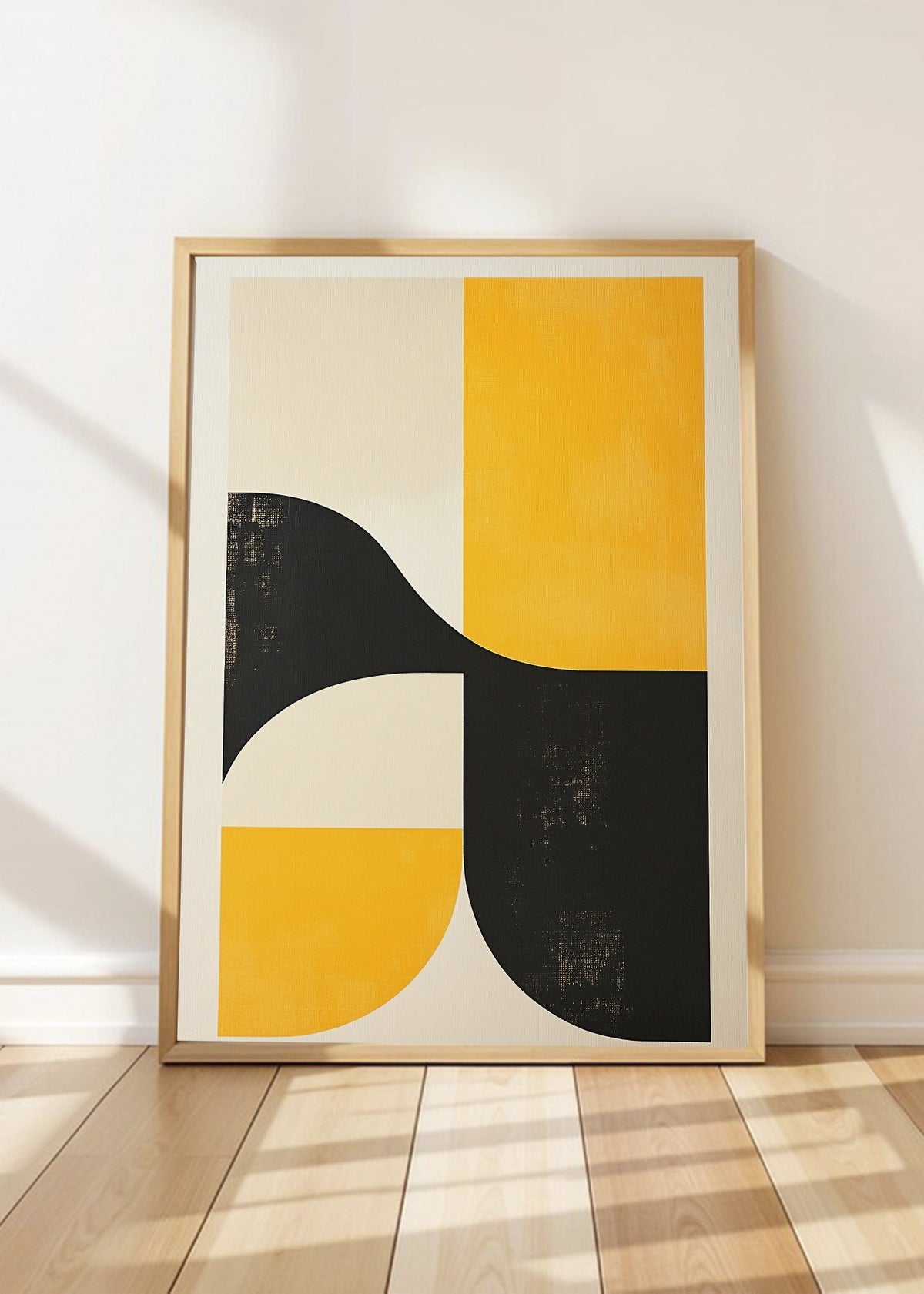 Cuadro Decorativo Trendy, Geométrico Amarillo Negro IV