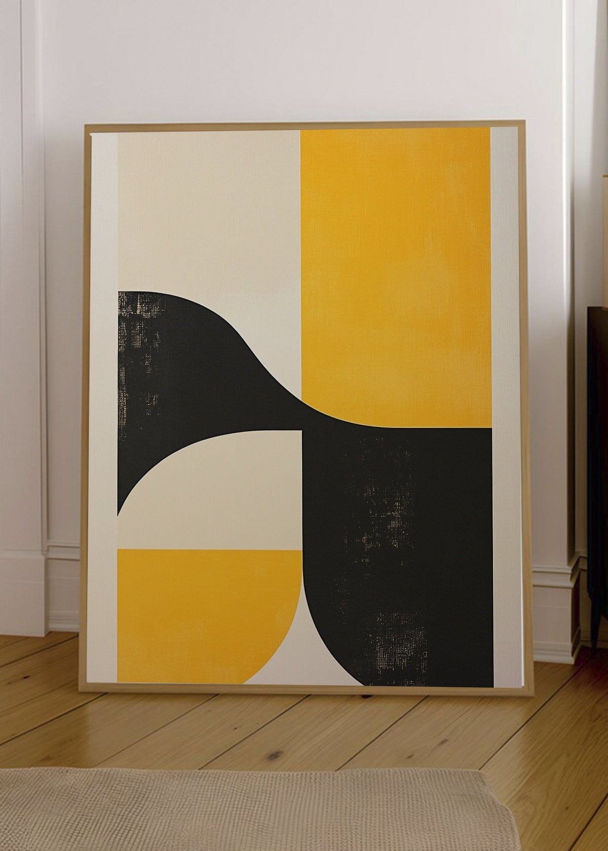 Cuadro Decorativo Trendy, Geométrico Amarillo Negro IV