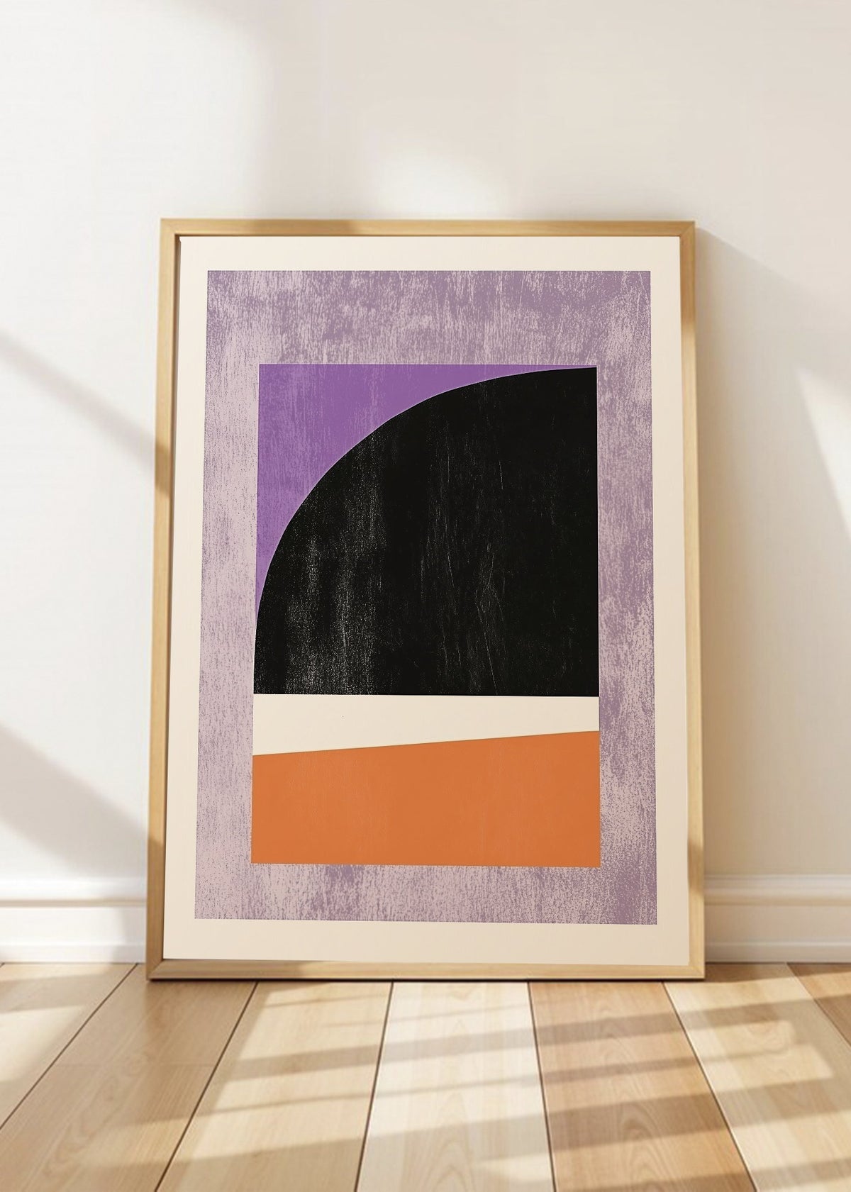 Cuadro Decorativo Trendy, Geométrico Lila Negro Naranja