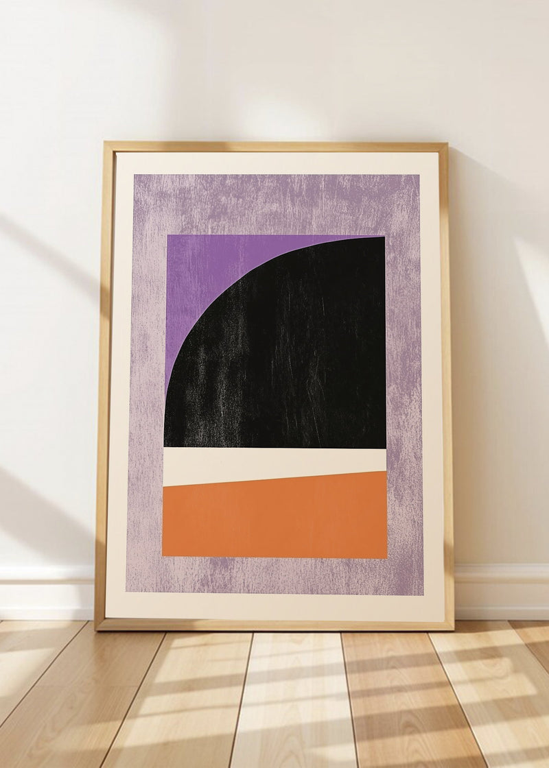 Geométrico Lila Negro Naranja