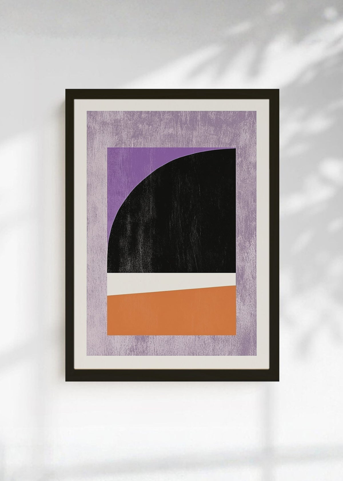 Cuadro Decorativo Trendy, Geométrico Lila Negro Naranja
