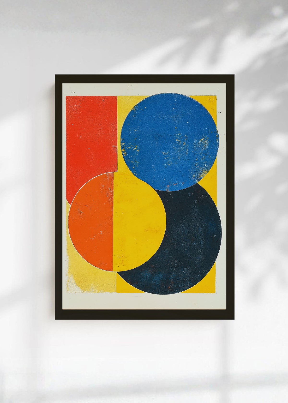 Cuadro Decorativo Trendy, Geométrico Rojo Azul Amarillo