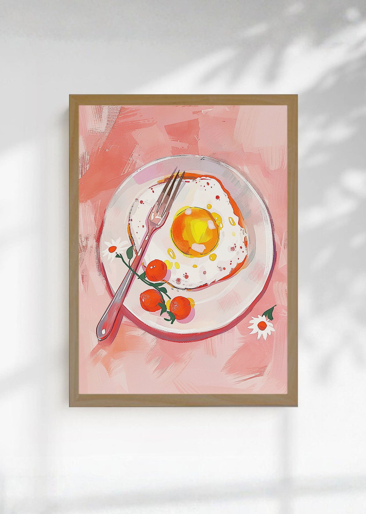 Cuadro Decorativo Trendy, Huevo Frito Plato Rosa