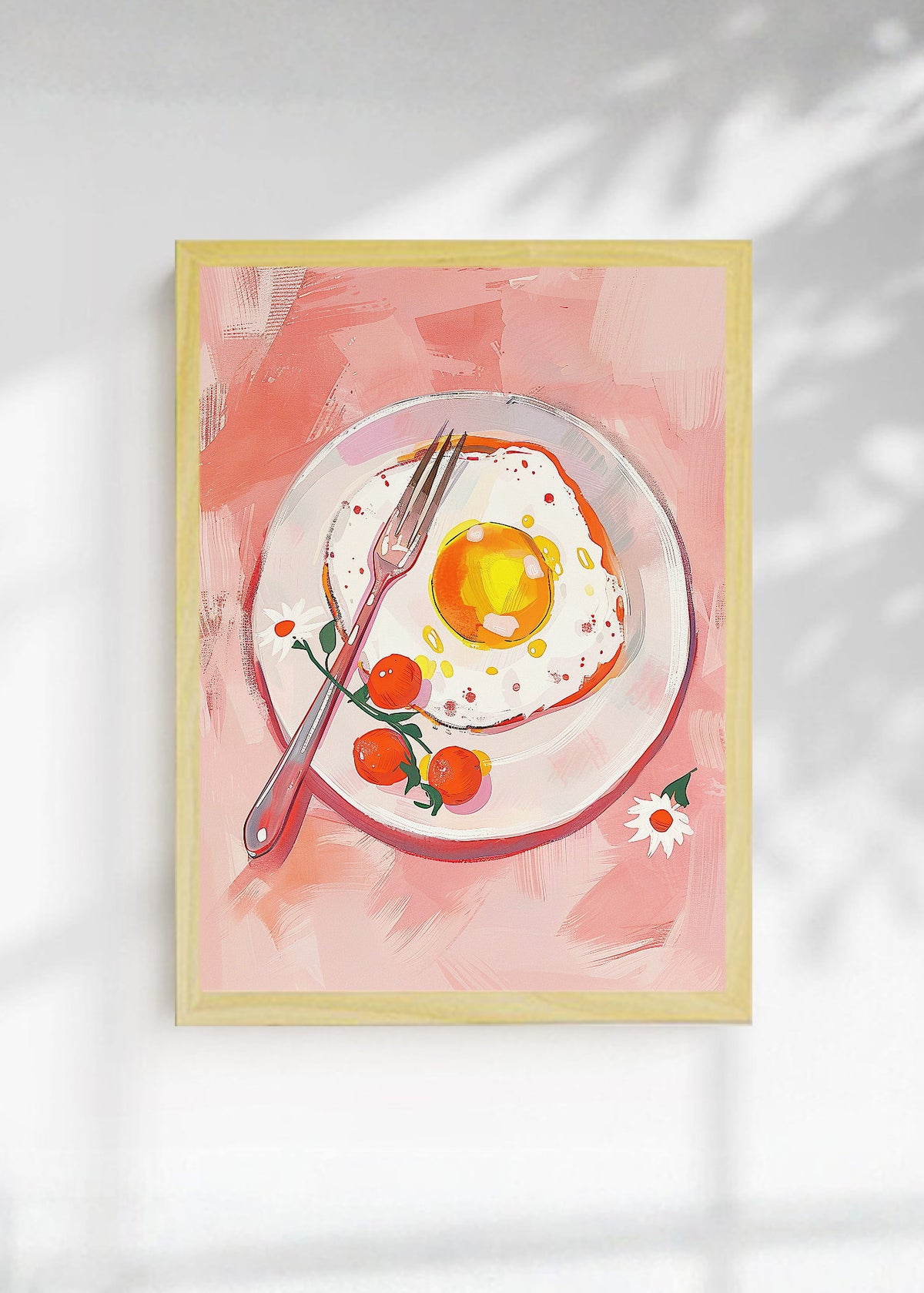 Cuadro Decorativo Trendy, Huevo Frito Plato Rosa