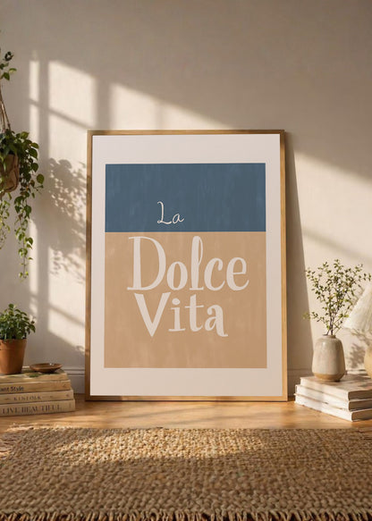 Cuadro Decorativo Trendy, La Dolce Vita Azul Beige