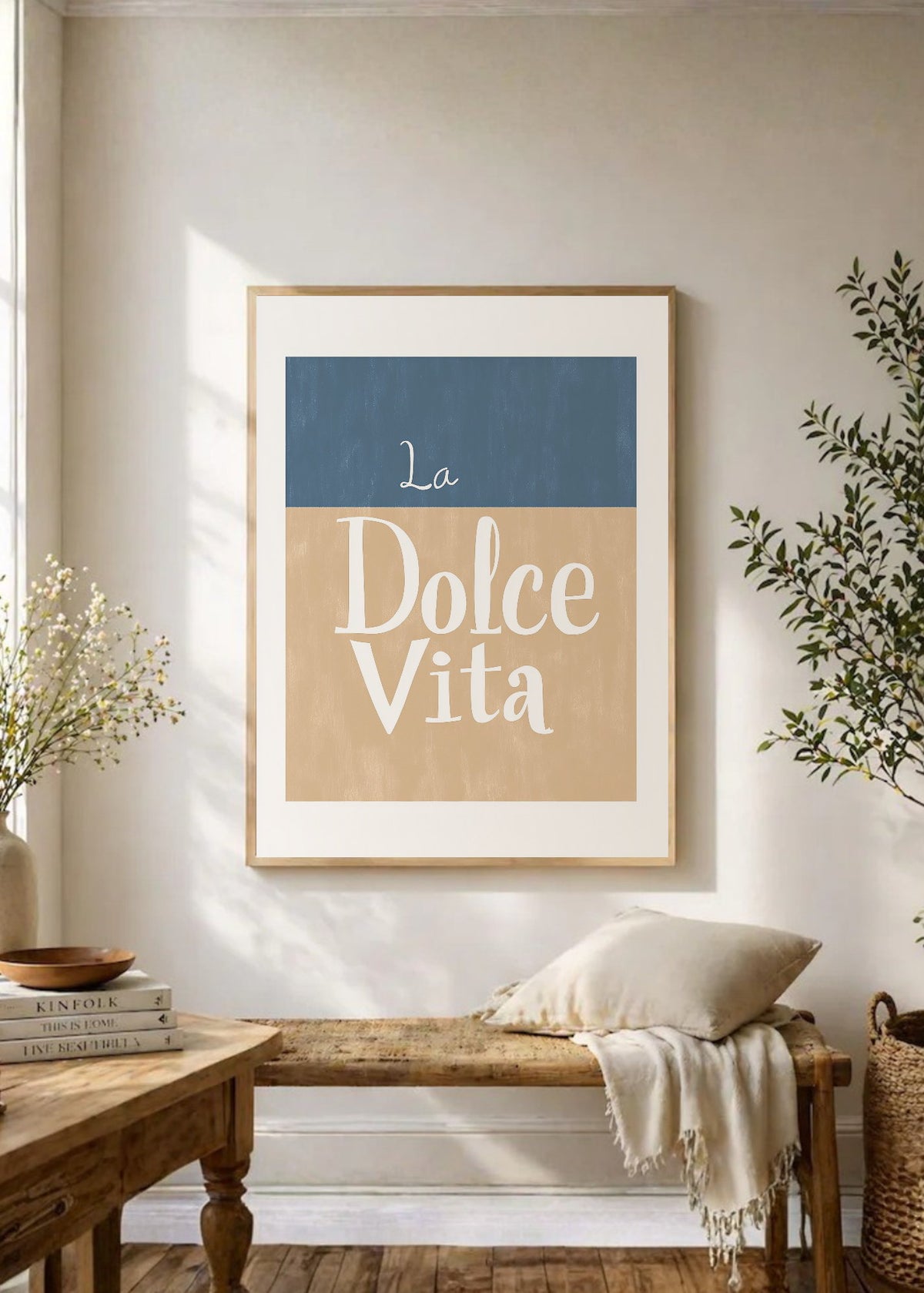 Cuadro Decorativo Trendy, La Dolce Vita Azul Beige