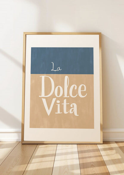 Cuadro Decorativo Trendy, La Dolce Vita Azul Beige