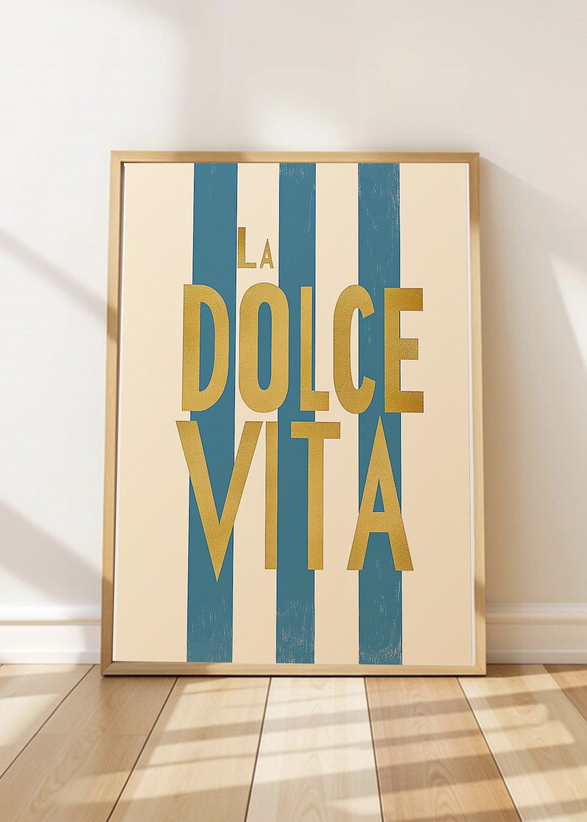 Cuadro Decorativo Trendy, La Dolce Vita Rayas Azul