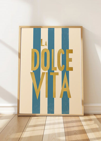 Cuadro Decorativo Trendy, La Dolce Vita Rayas Azul