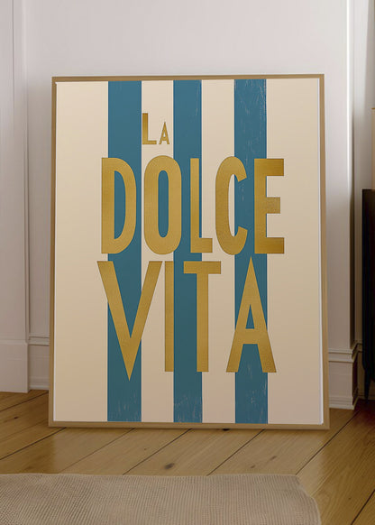 Cuadro Decorativo Trendy, La Dolce Vita Rayas Azul