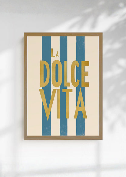 Cuadro Decorativo Trendy, La Dolce Vita Rayas Azul
