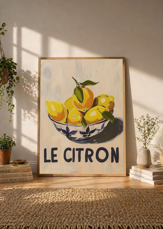 Cuadro Decorativo Trendy, Le Citron Limones Crema
